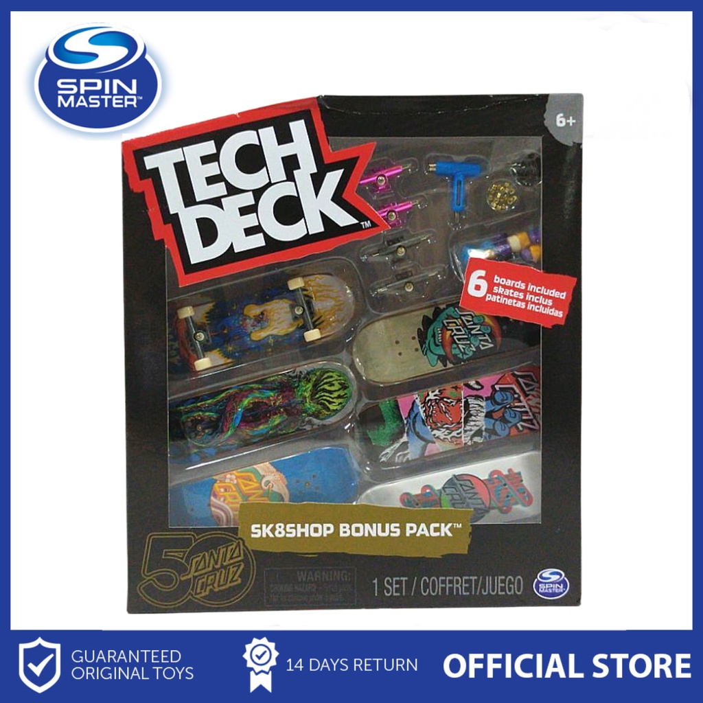 Tech Deck Bonus Pack 6 Collectible & Customizable Fingerboard