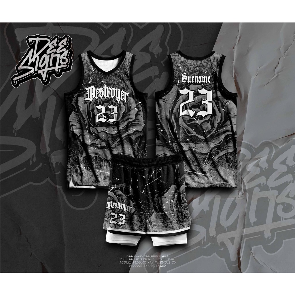 Destroyer 02 Basketball Jersey Customized Name and Number Quick Drying