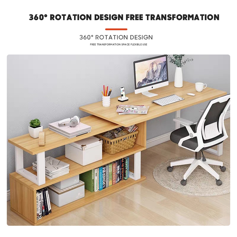COD Rotating Office Desk Computer Table L-Shaped Table 360°rotating ...