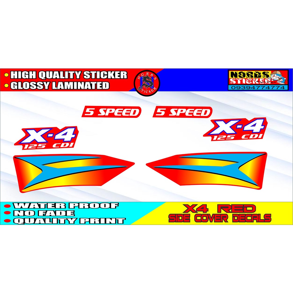 SUZUKI X4 SIDECOVER DECALS | Shopee Philippines