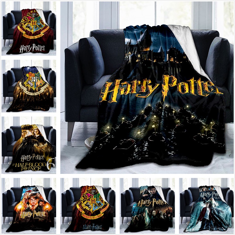 Harry Potter Series Flannel Blanket Hogwarts Academy Of Magic Sofa Bed Soft Bedspread Can Be