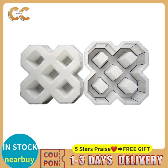 40 * 40cm DIY Square Brick Mold Garden Path Concrete Plastic Brick Mold