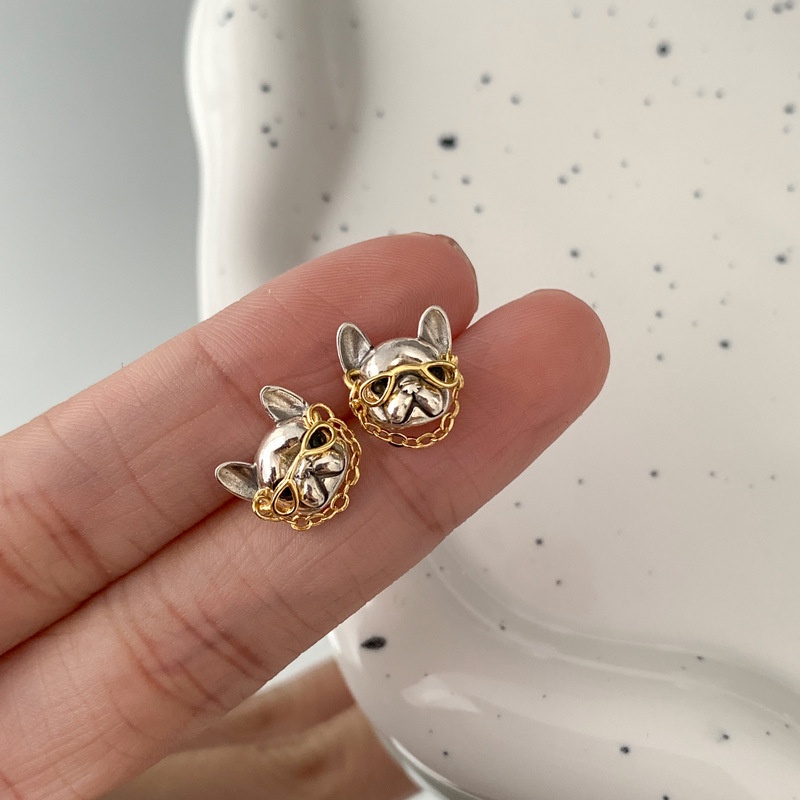 French bulldog stud earrings sale