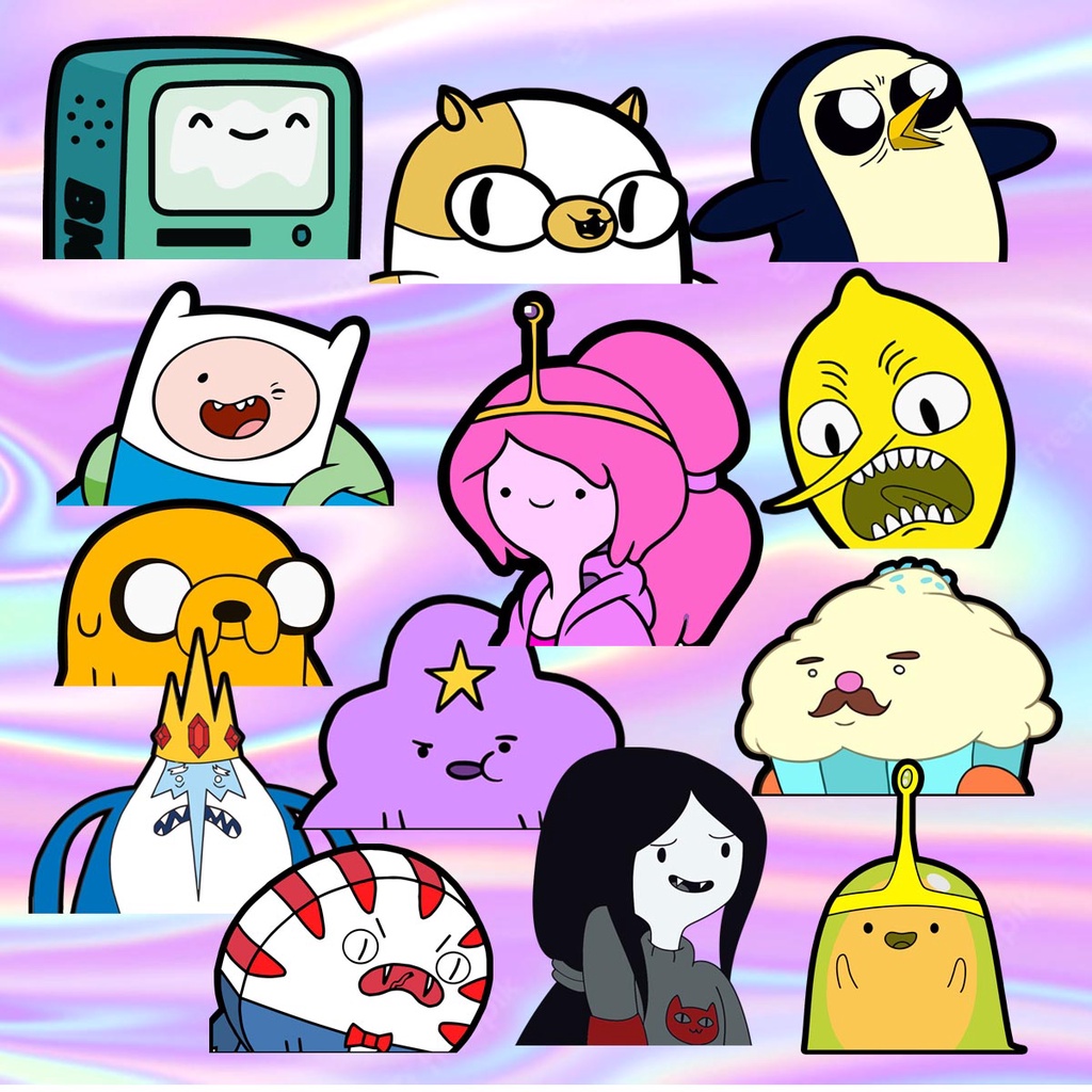 Adventure Time Stickers Glossy Waterproof Peeking Vinyl Sticker ...