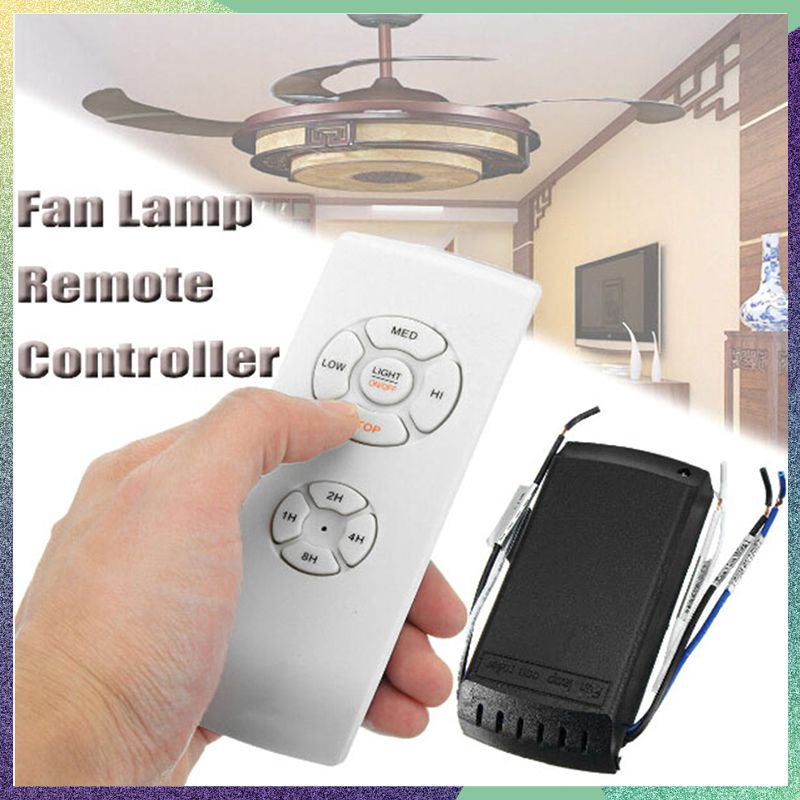110V 220V Ceiling Fan Light Lamp Timing Wireless Remote Control ...