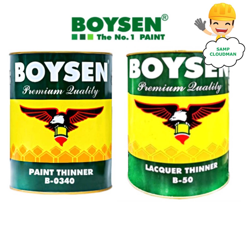 Boysen Lacquer Thinner B50 or Paint Thinner 0340 Gallon Size 4 Liters