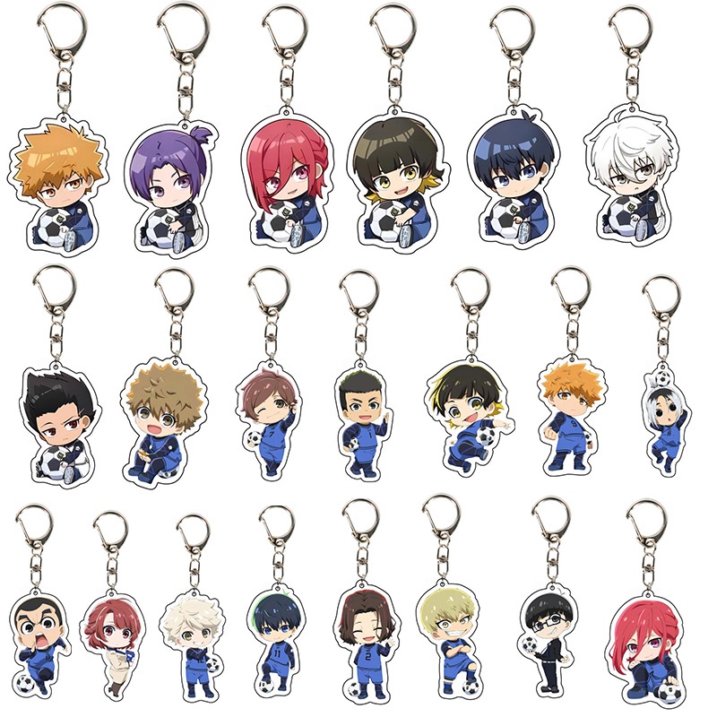 Anime BLUE LOCK Arcylic Keychain Cartoon Figures Isagi Yoichi Bachira ...