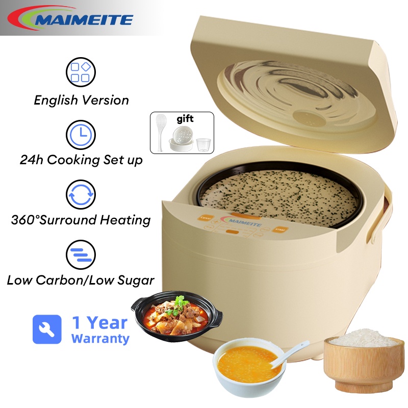 Maimeite Rice Cooker Low Carb Rice Cooker 5l Large Capacity One Click