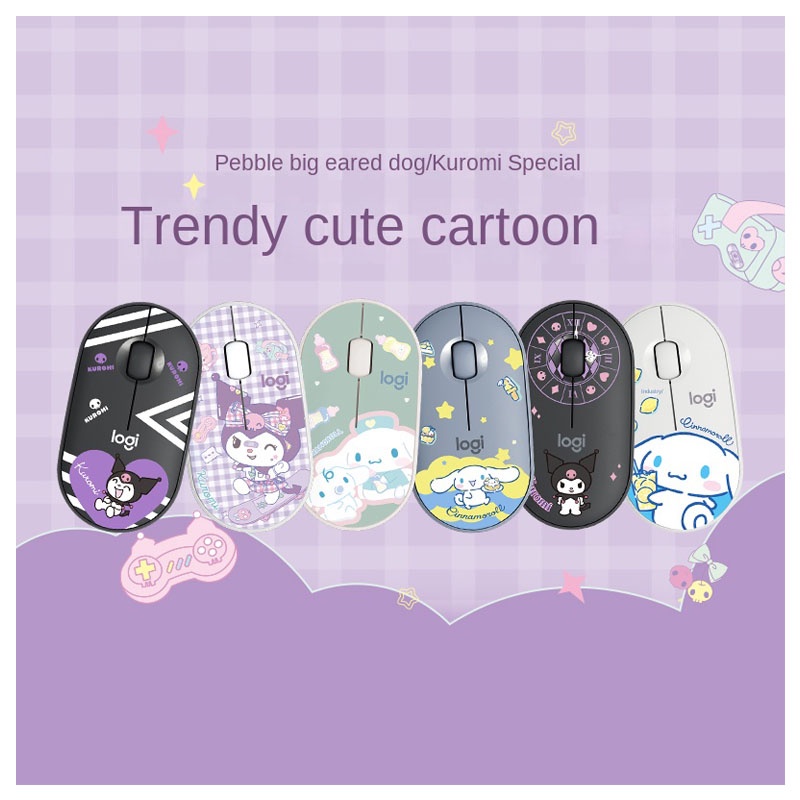 Anime Cartoon Sanrio My Melody Hellokittys Kuromi Bluetooth Mute Mouse Kawaii Cute Portable