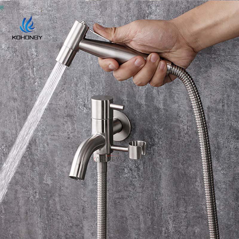 304 stainless steel multi-function faucet mop pool single cold faucet ...