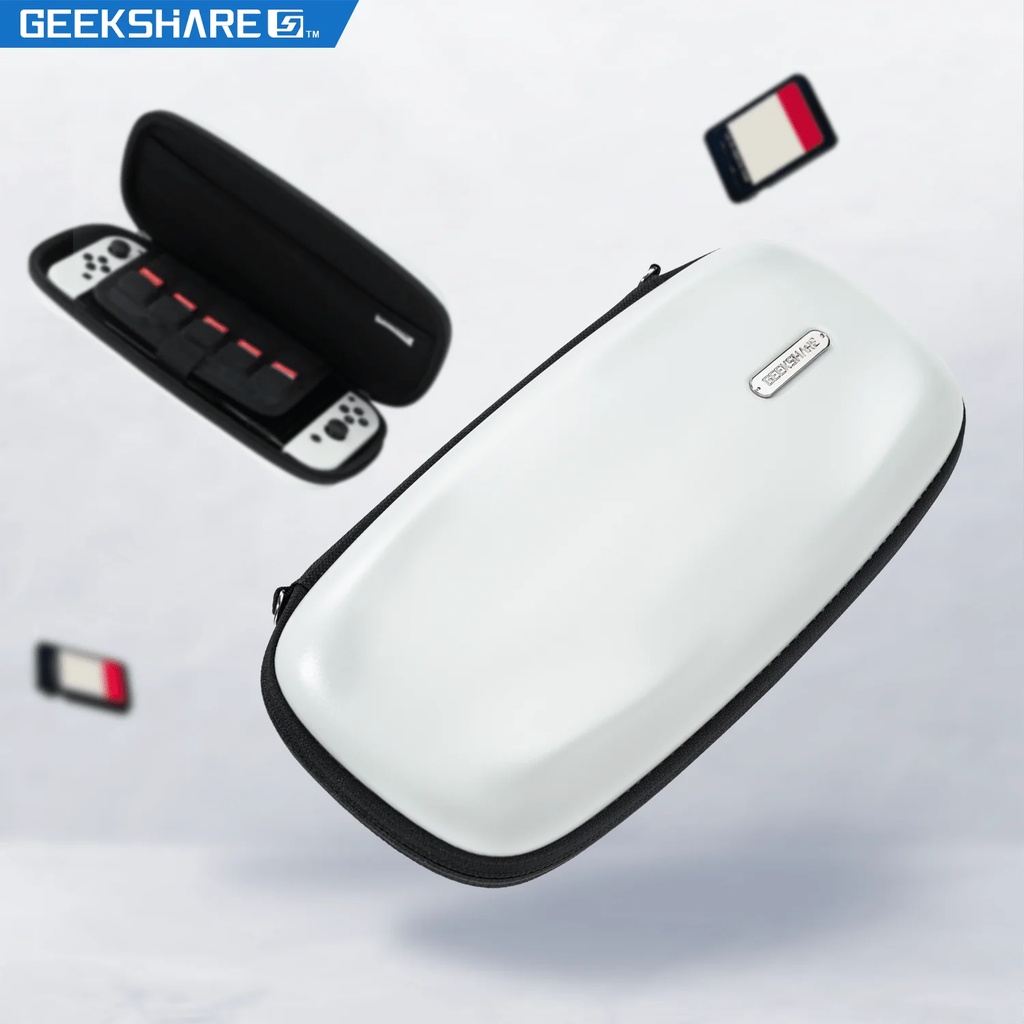 GeekShare ABS White Carrying Case for Nintendo Switch and Switch OLED ...