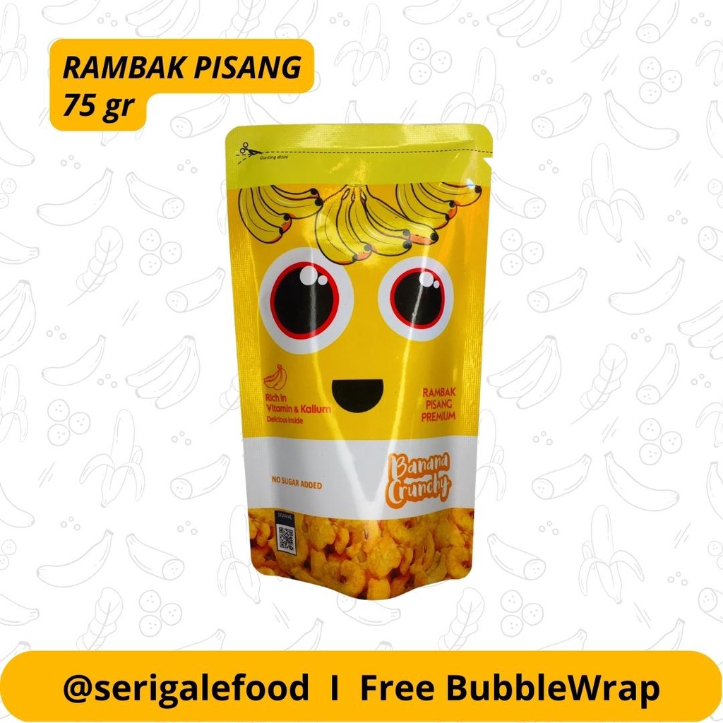 Serigale Rambak Banana Crispy I Sweet Banana Crunch I Foil Packaging 75 ...