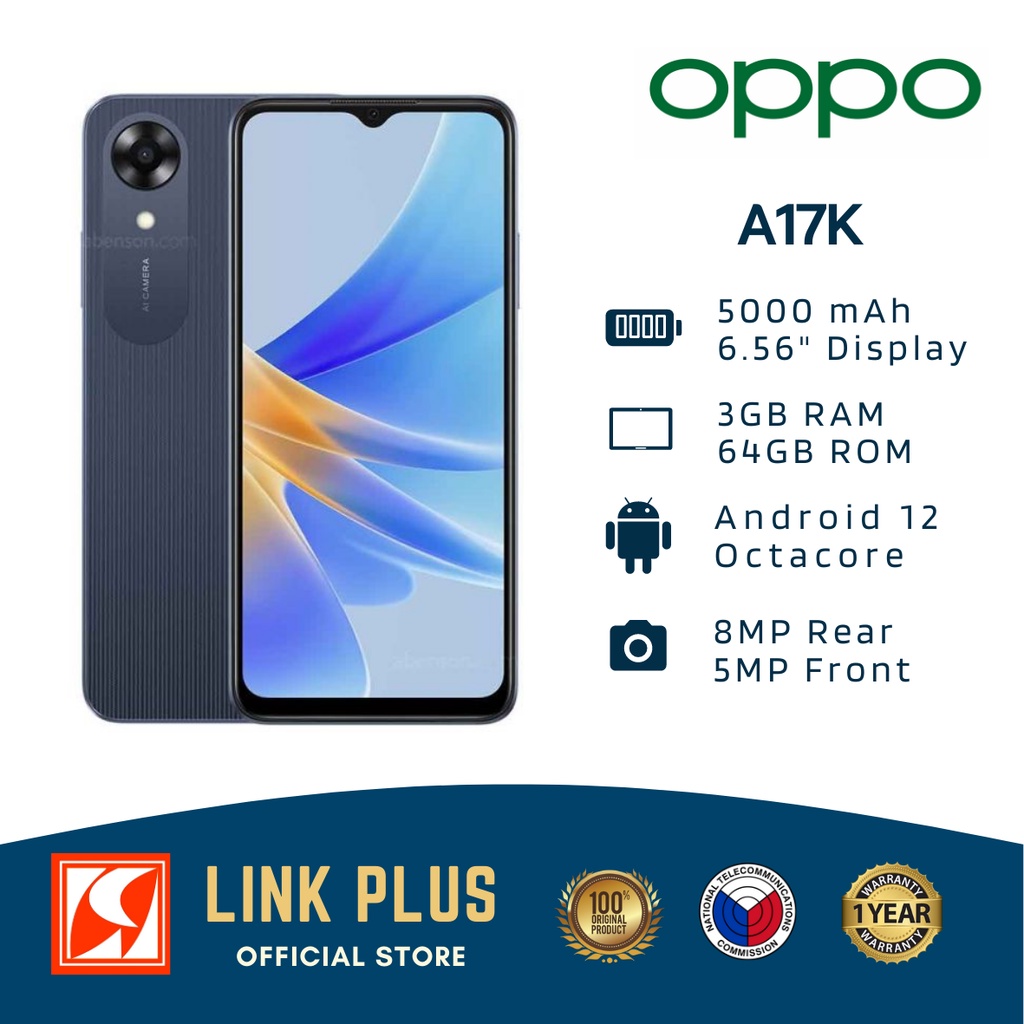 Oppo A17K 3GB RAM + 64GB ROM (Original and Sealed) | Shopee Philippines