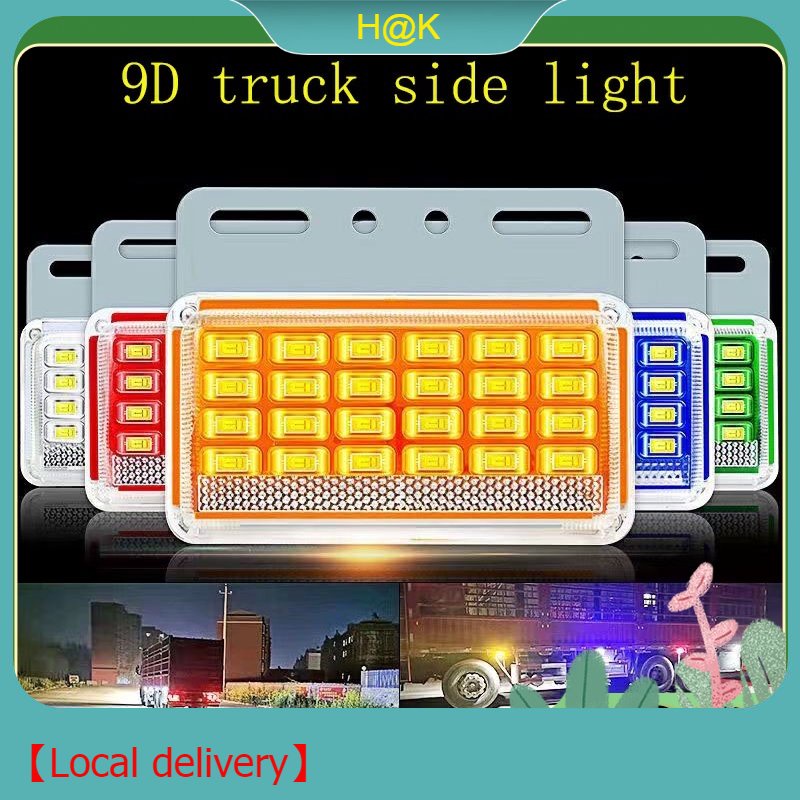 Cod 1pcs 12v 24v Led Truck Bus Boat Rv Side Marker Light Indicator Lamp Truck Side Light