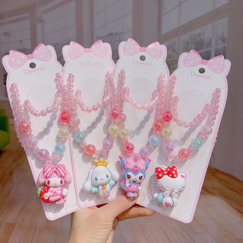 Sanrio Kuromi Necklaces Mymelody Diy Jewelry Cinnamoroll Luminous ...