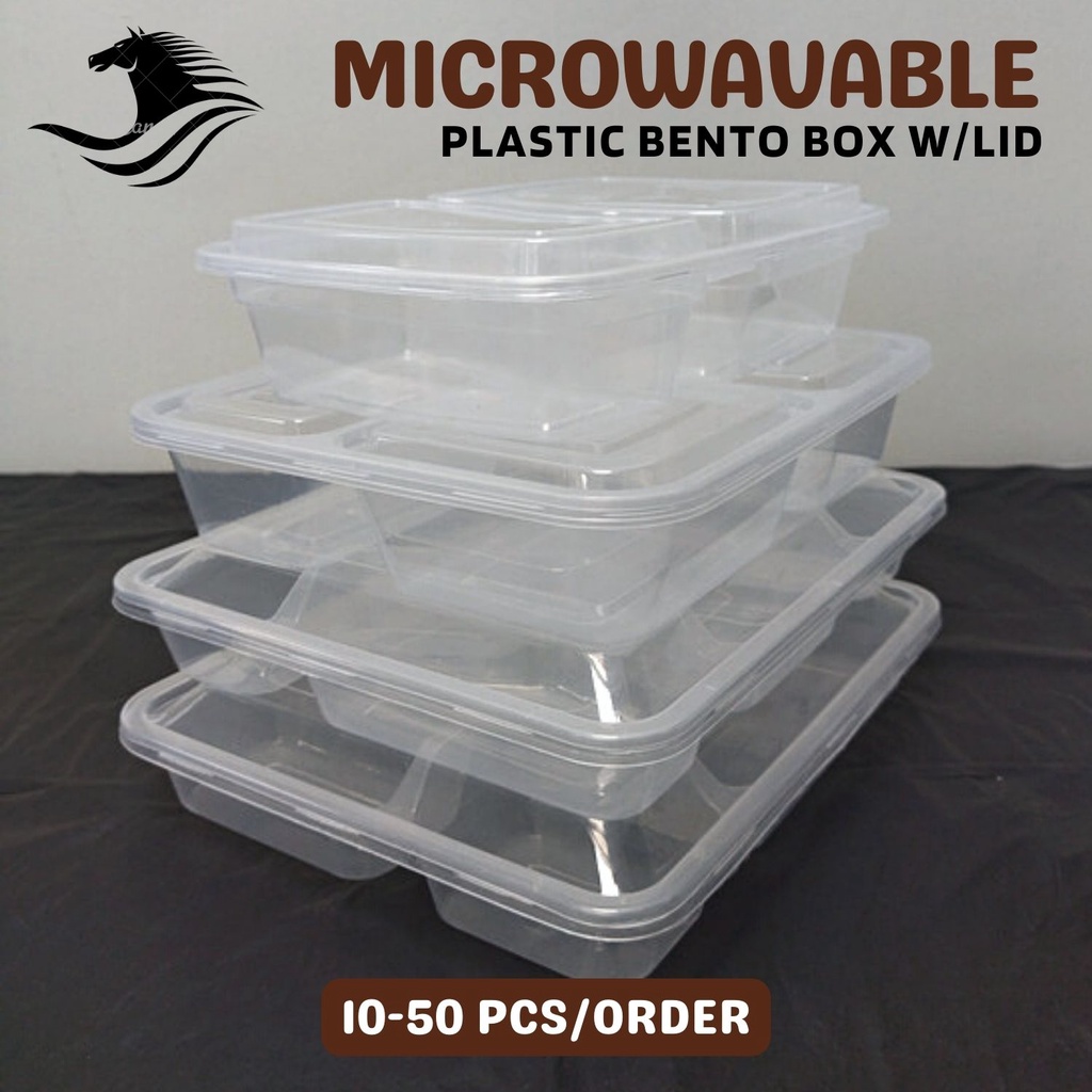 Microwavable Bento Box Plastic Food Container 2D 3D 4D [10/20/30/40 ...