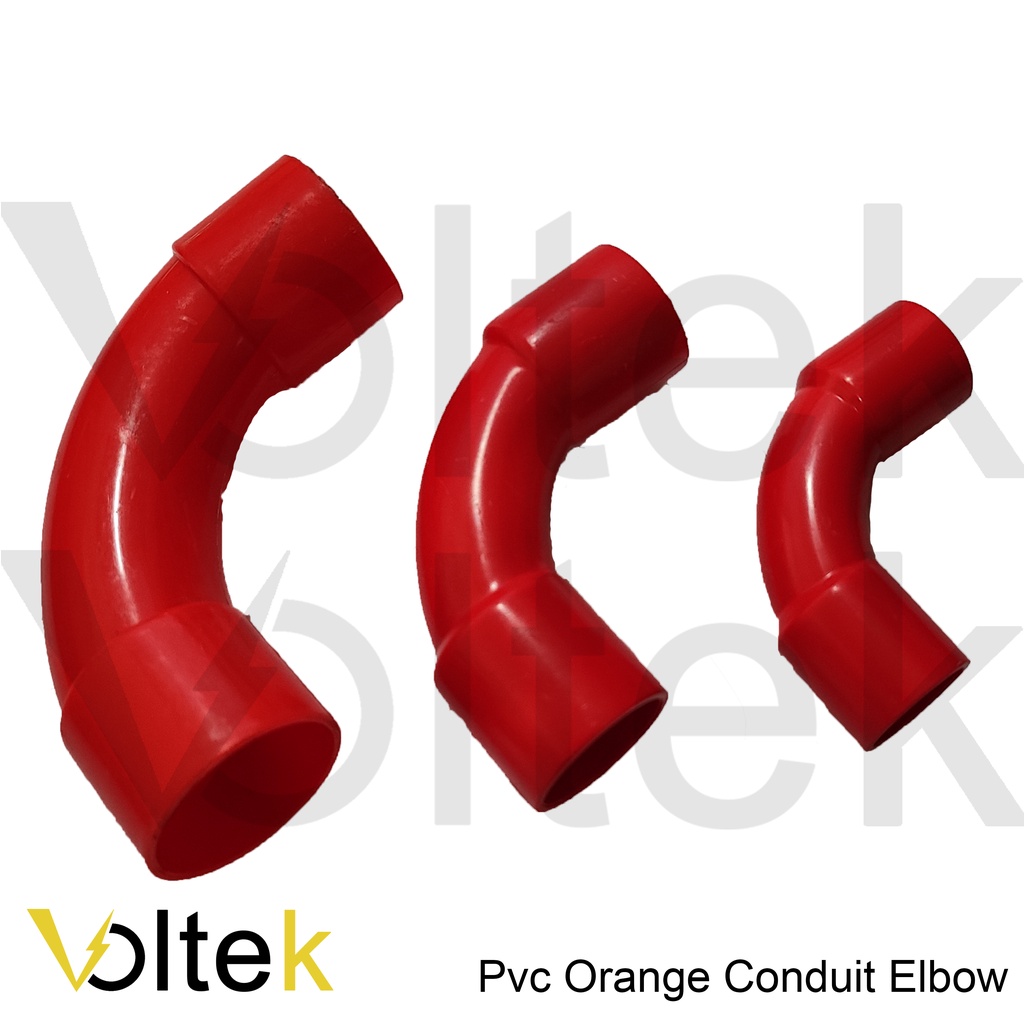 PVC conduit elbow orange for electrical pipe heavy duty short and mini