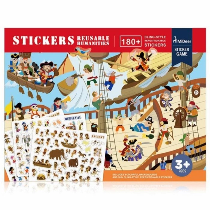 Mideer reusable sticker medieval age | Shopee Philippines