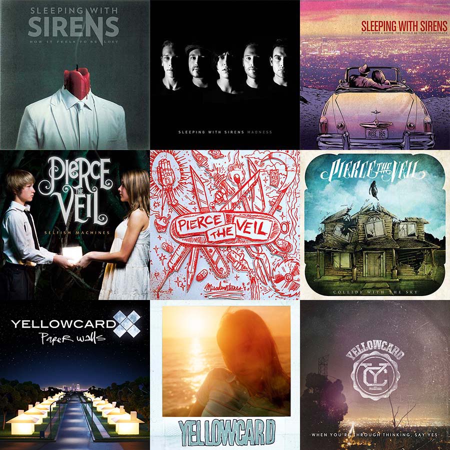 Sleeping With Sirens/Pierce The Veil/Yellowcard Album Covers [Vinyl