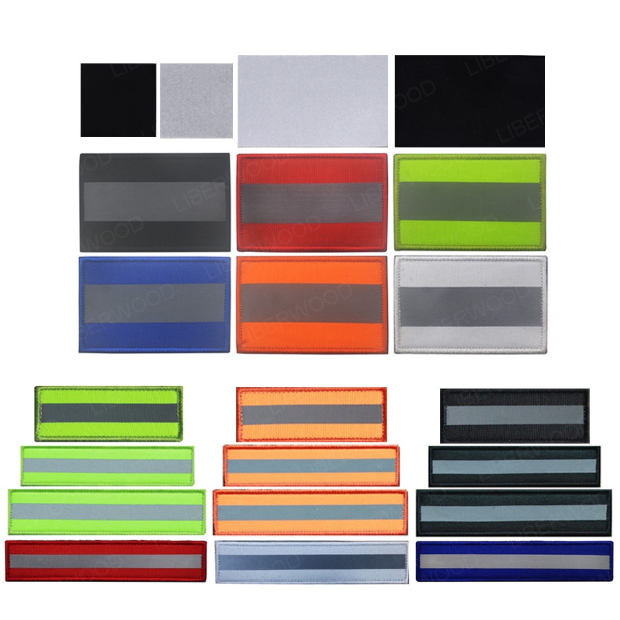 thumbnail image 2 of Juinte 8-Piece Reflective Safety Patch Set With Dual Sizes - For Night Workers, Firefighters & Dog Tactical Undershirts, Compatible With 2 of 13