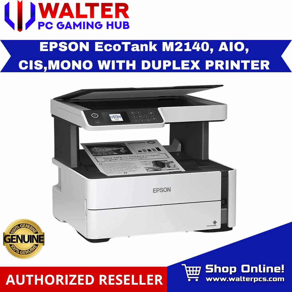 EPSON EcoTank M2140, AIO, CIS,MONO WITH DUPLEX PRINTER Shopee Philippines