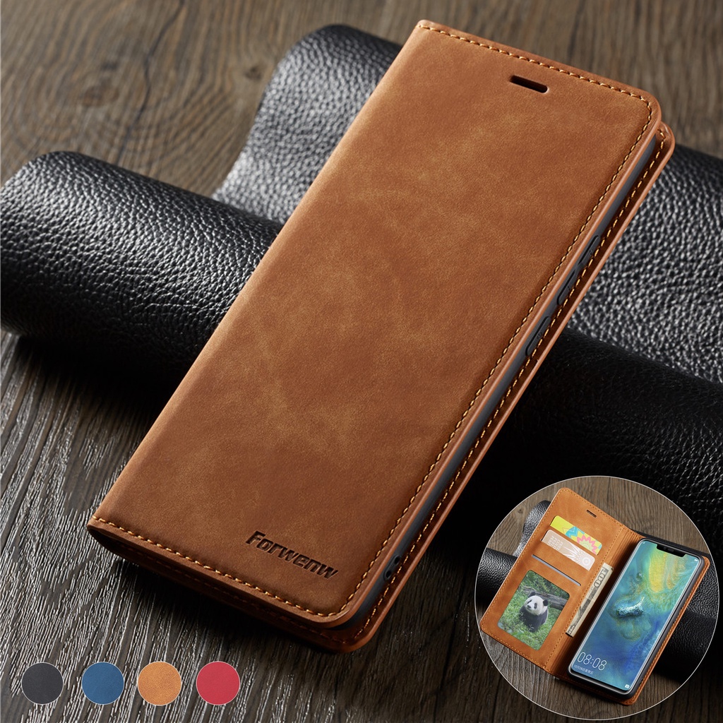Mobile Phone Casing for Huawei Mate 20 P20 P40 Pro P30 Lite Nova 7i PU  Leather Flip Cover Retro Magnetic Wallet Card Photo TPU Silicone Bumper