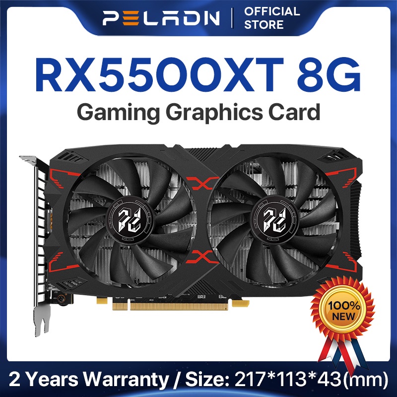 PELADN Graphics Card Amd Radeon RX 5500 XT 8GB GDDR6 Video Cards