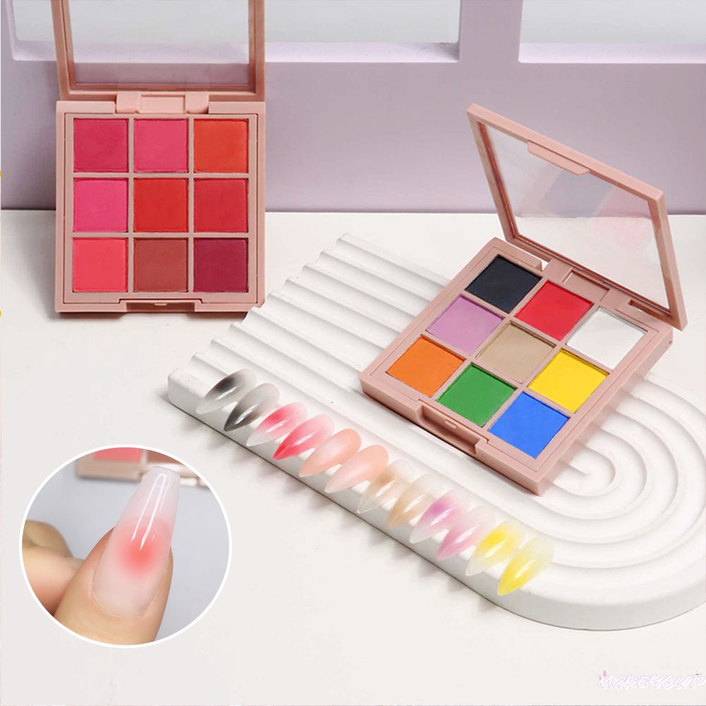 9 Colors VINIMAY Nail Art Gradient Powder Nail Art Gradient Pigment Set ...