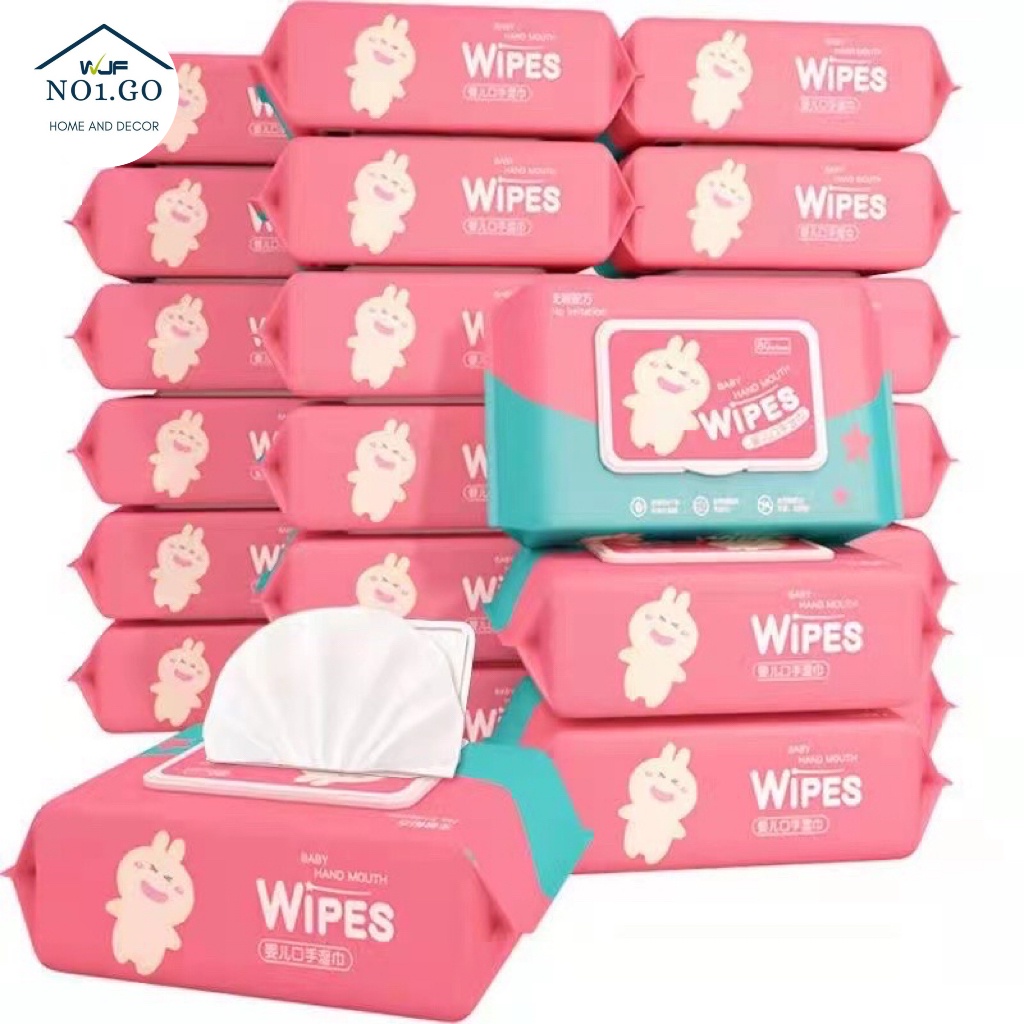 No1.go BABY WIPES 80pcs per pack(NonAlcoholwetwipes)（Random packaging