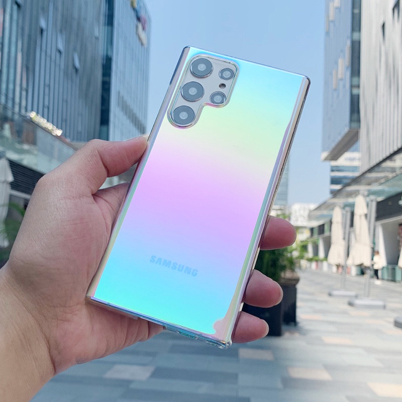 Laser Rainbow Hrad Clear Case For Samsung S24 S23 Ultra S22 S21 Plus