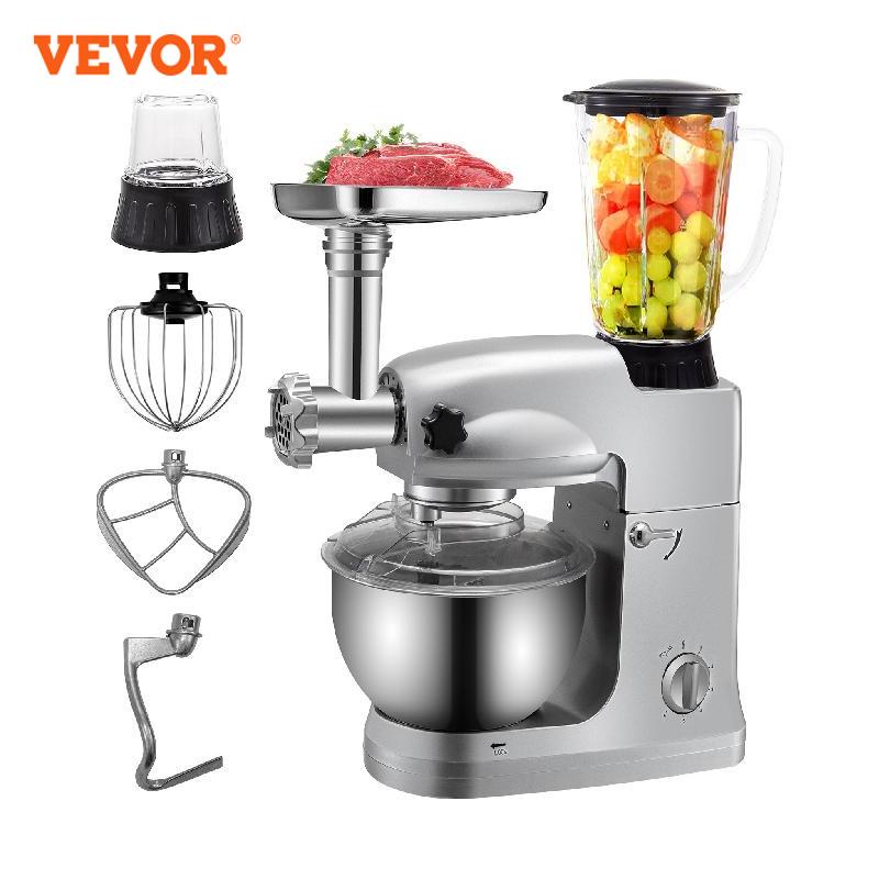 VEVOR 1000W 4in1 Mixer 5L Stainless Steel Bowl Meat Grinder