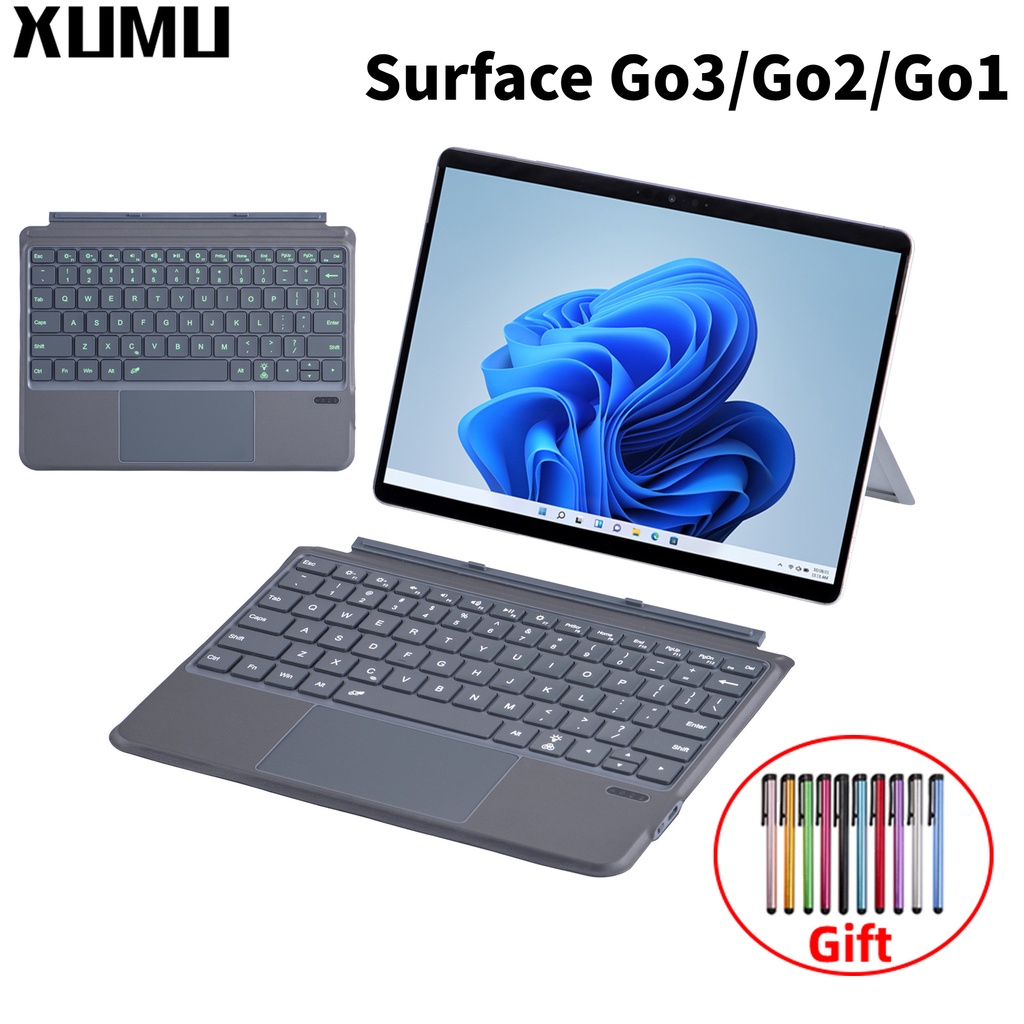 Xumu Magnetic Wireless Bluetooth Touchpad Keyboard LED light Backlit ...