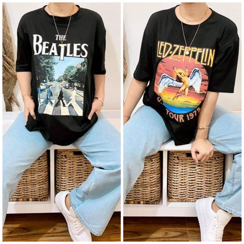 Band Vintage Cotton TShirt Print Men's and Women's Shirts Shopee Philippines