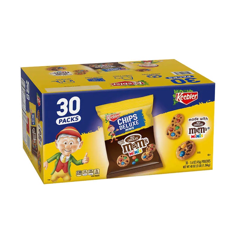 Keebler Chips Deluxe M&M's Minis Bite Size Milk Chocolate Cookies (1.6