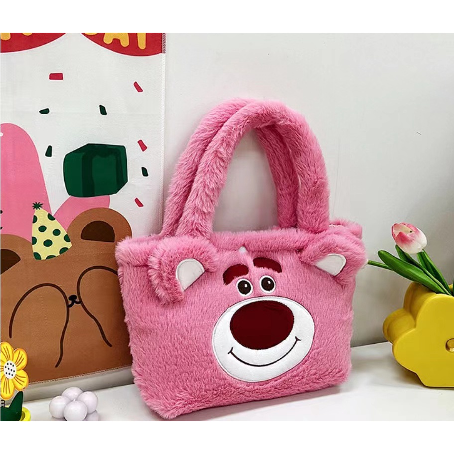 Mikayla Cute Plush Kawaii Cosmetic bag Cartoon Handbag Kuromi Large