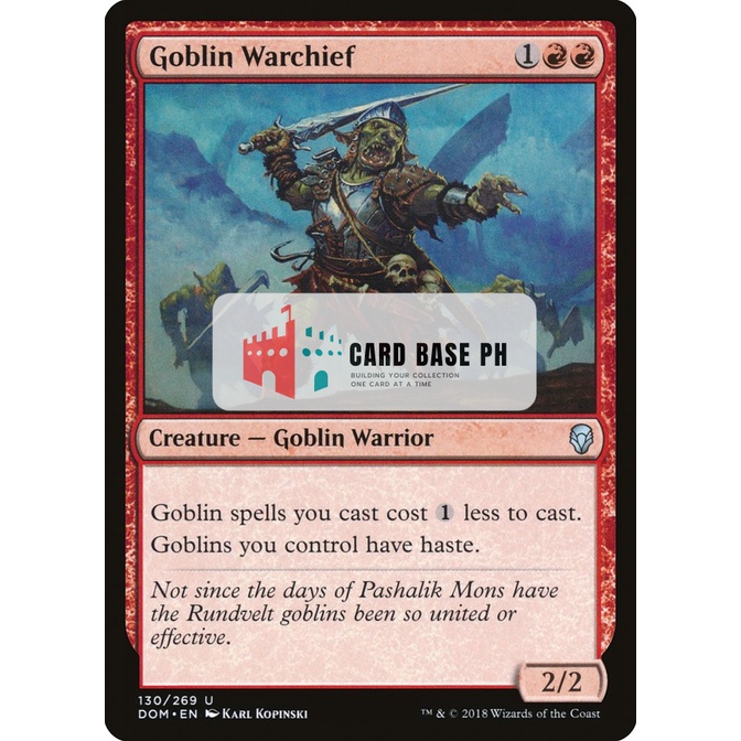 Goblin Warchief - Magic the Gathering Trading Card | Shopee Philippines