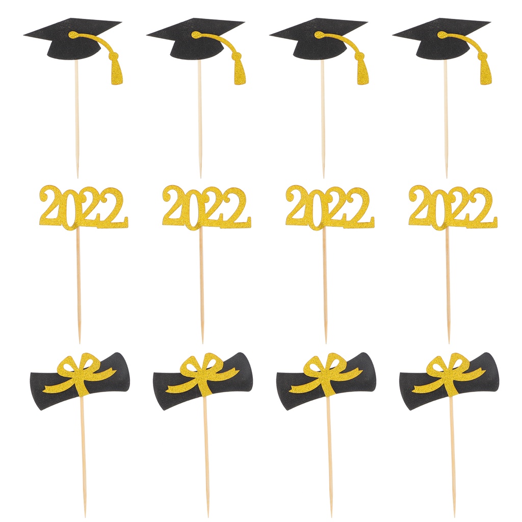 24 Pcs 2021 Graduation Card Insertion Gift Toppers Graduation Cake ...