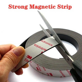 1Meter/LOT Rubber Magnet 10*1.5 mm With Self Adhesive Flexible Magnetic  Strip Rubber Tape Width 10mm Thickness 1.5mm