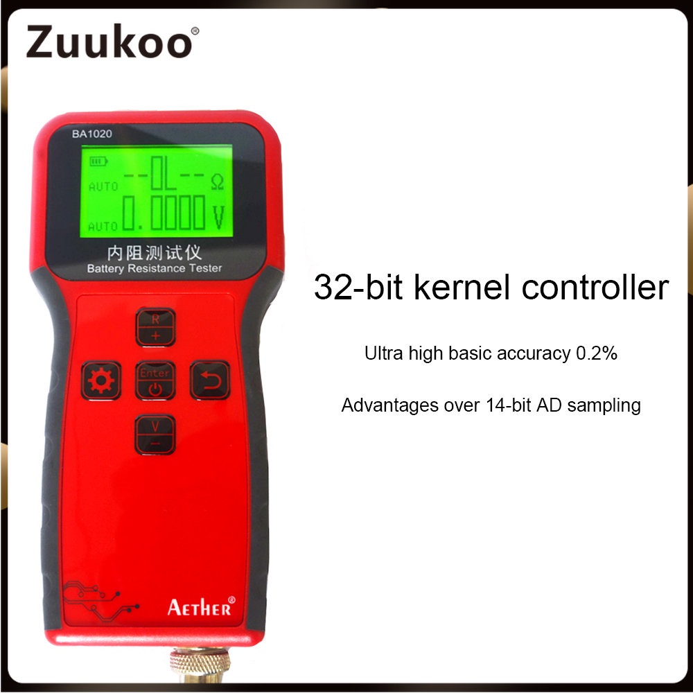 Universal Battery Checker Tester with Leads LCD Display Battery Voltage