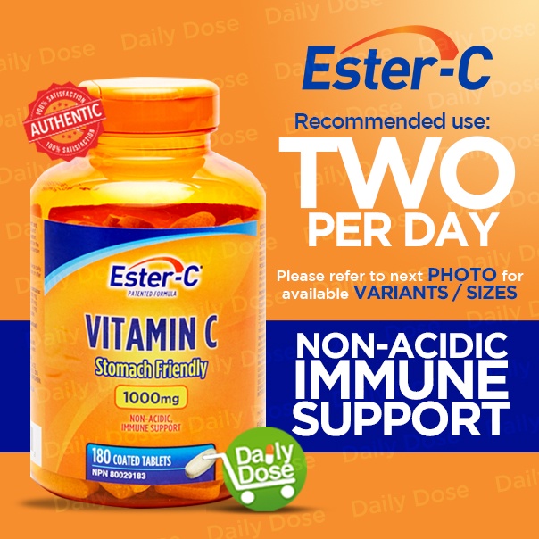 EsterC Vitamin C, 1000 mg, STOMACH FRIENDLY, NonAcidic (Imported from