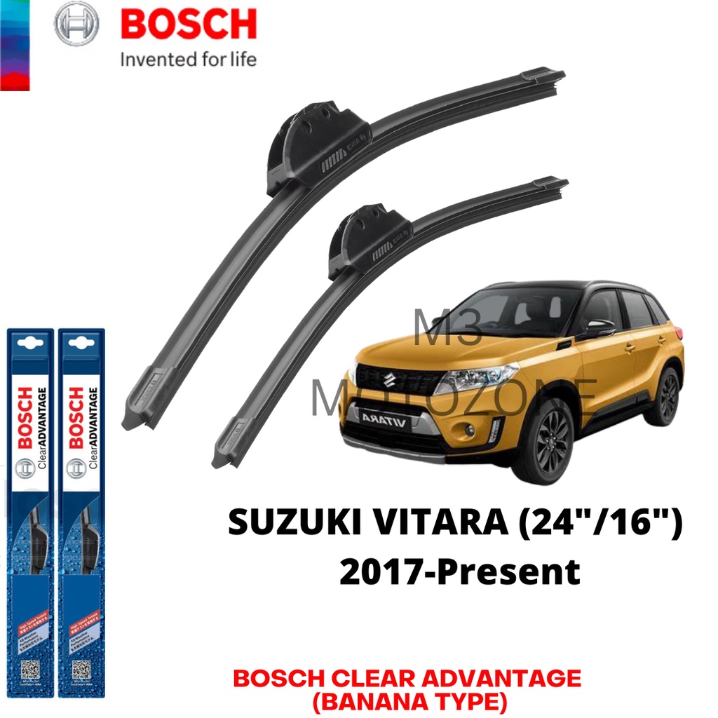 Bosch Clear Advantage Wiper Blades – 24 & 18 Inch Combo For Front Left & Right
