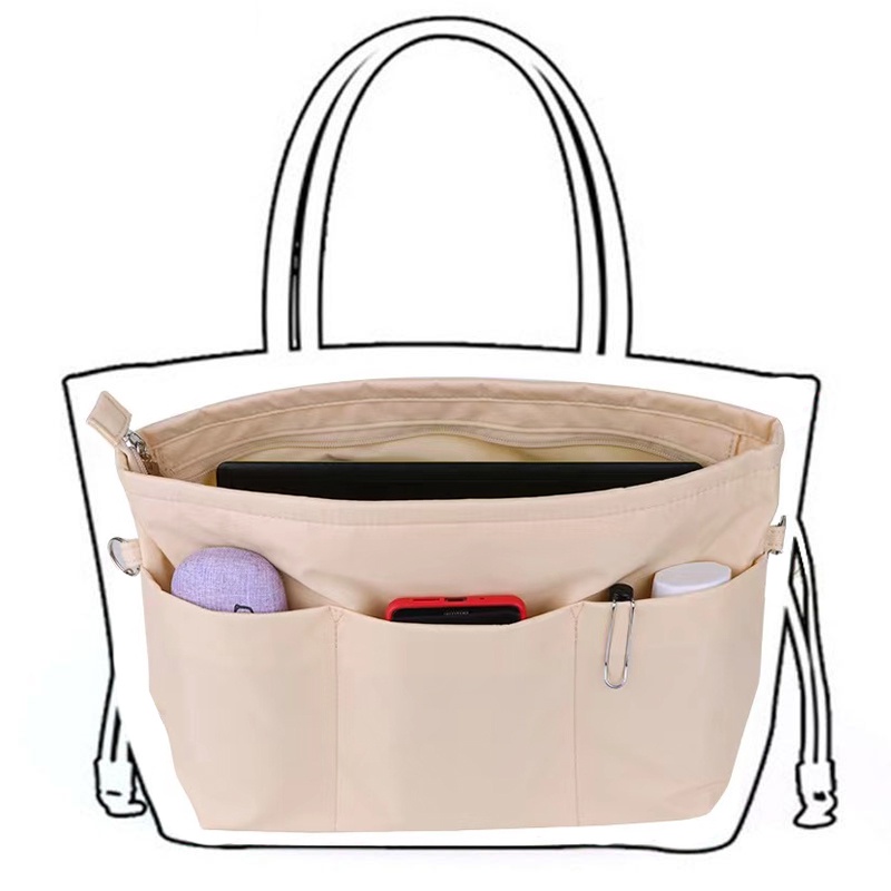 Nylon Insert Organizer For Longchamp Neverfull Handbag Purse Insert