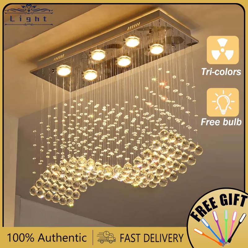 Crystal Lamp Dining Room Chandelier Individuality Brief Rectangle ...
