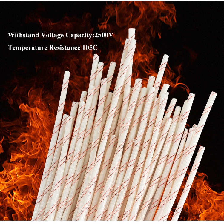 10pcs Soft Insulation Fiberglass Sleeving Tube Braided Sleeve