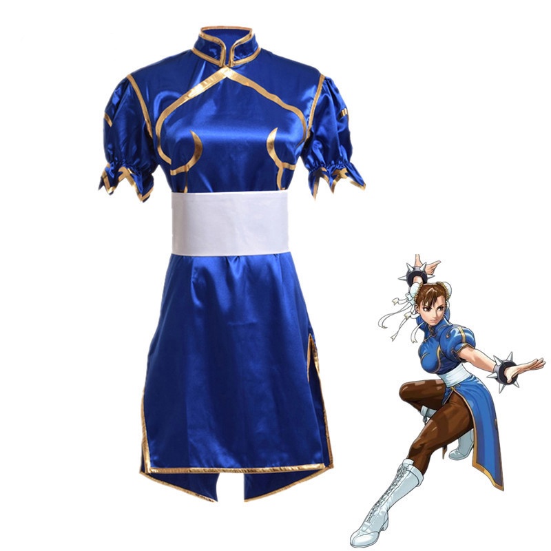 Game Street Fighter Chun-Li Cosplay Costume Chun Li Bracelet ...