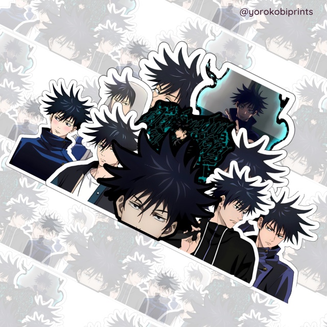 Megumi Fushiguro Jujutsu Kaisen Peeker Icon Waterproof Laminated Vinyl Stickers For 3794