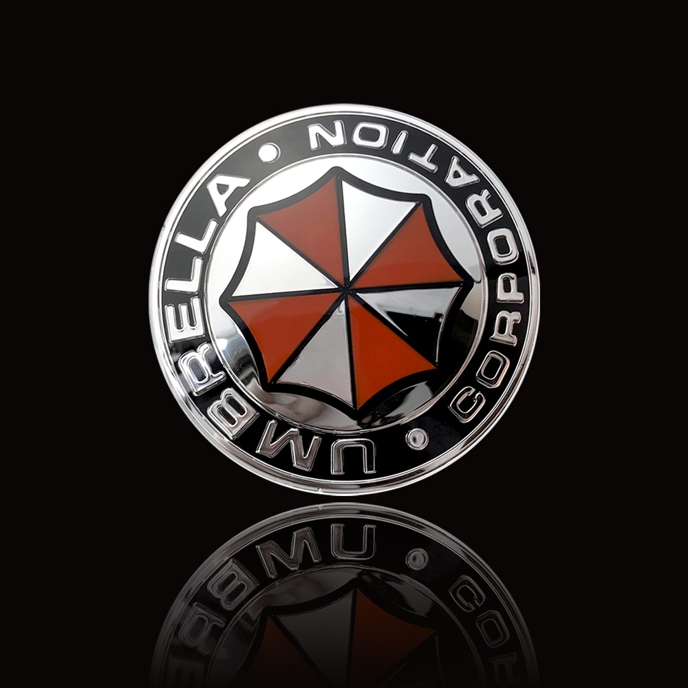 6-Piece Resident Evil Umbrella Corporation Car Emblem Badge Set - Decal Stickers