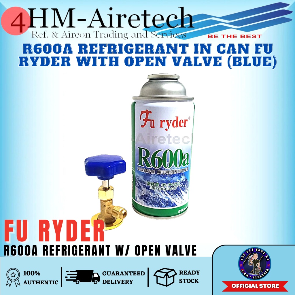 FOURHM R600a Refrigerant in Can Fu Ryder 120grams With different type ...