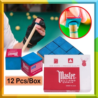 1 Gross Master Billiard and Pool Cue Stick Chalk - Sky Blue - 144 Cubes