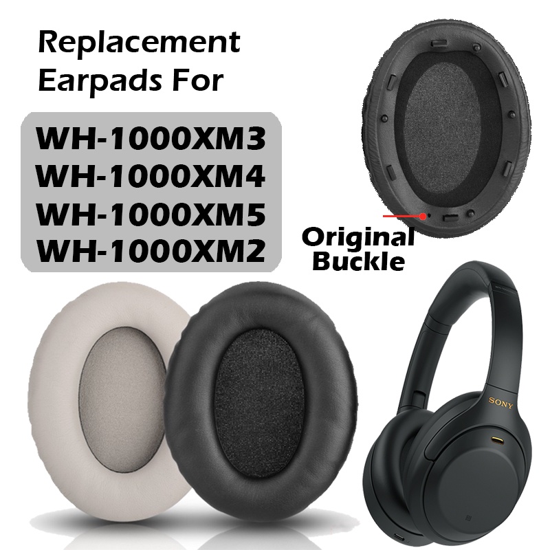 Replacement Earpads Compatible For Sony WH1000XM4/XM5/XM3 XM2 Soft Leather Headphone Headband